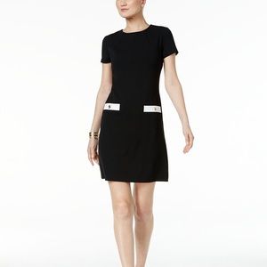 Tommy Hilfiger black and white shift dress